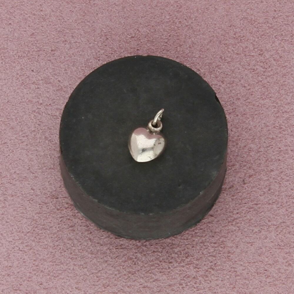 sterling silver vintage dainty tiny puffy heart charm pendant